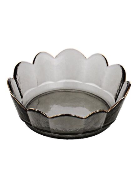 طبق تقديم زجاجي بيلو - رمادي