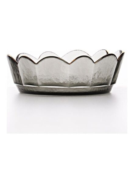 طبق تقديم زجاجي بيلو - رمادي