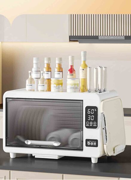 خزانة تخزين الأطباق متعددة الوظائف للمطبخ من شاربدو - ابيض