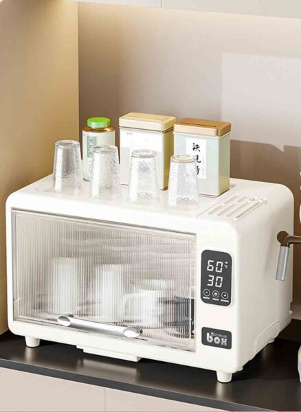 خزانة تخزين الأطباق متعددة الوظائف للمطبخ من شاربدو - ابيض