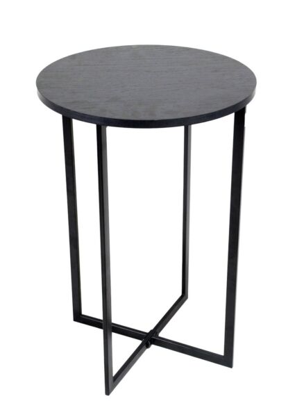 طاولة جانبية دائرية اسود بيرال