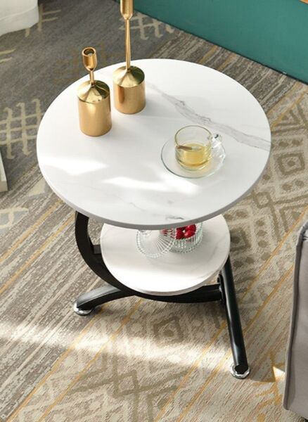 طاولة جانبية ابيض مانو