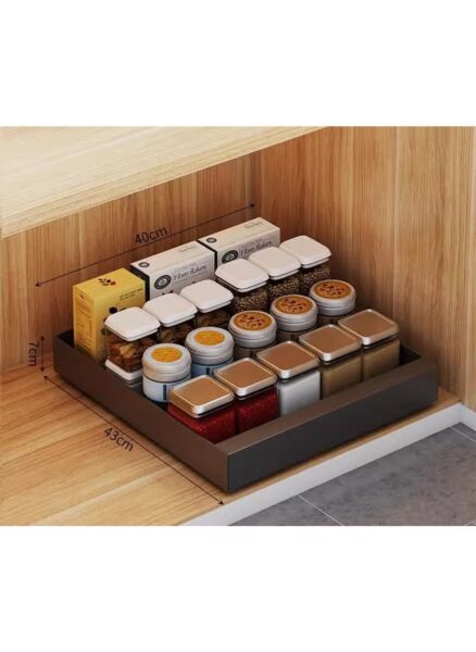 منظم أدراج من الفولاذ المقاوم للصدأ من شاربدو - اسود