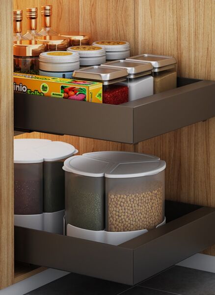 منظم أدراج من الفولاذ المقاوم للصدأ من شاربدو - اسود