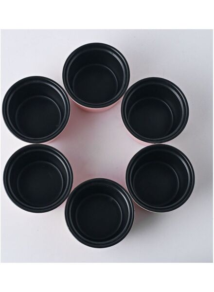 طقم قوالب كيك سيراميك 6 قطع بيلاي من شور - وردي