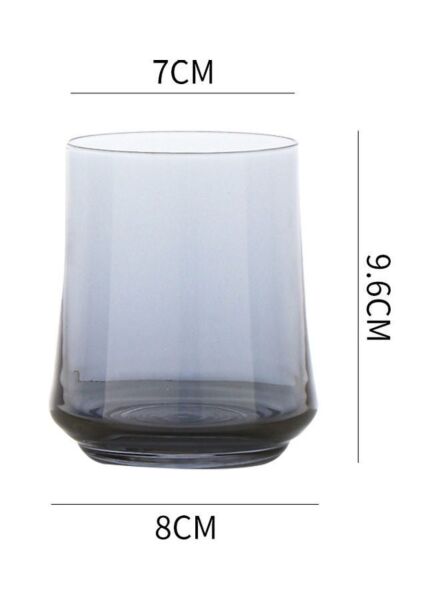 كأس حلزوني الشكل زجاج - رمادي