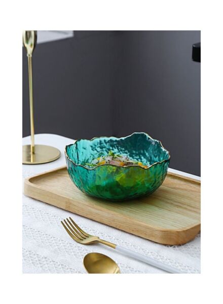 زبدية زجاجية 17 سم - أخضر