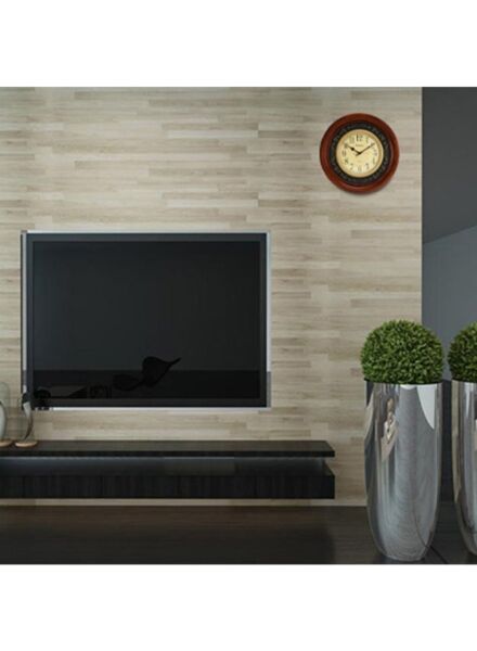 ساعة حائط كلاسيكية - بني