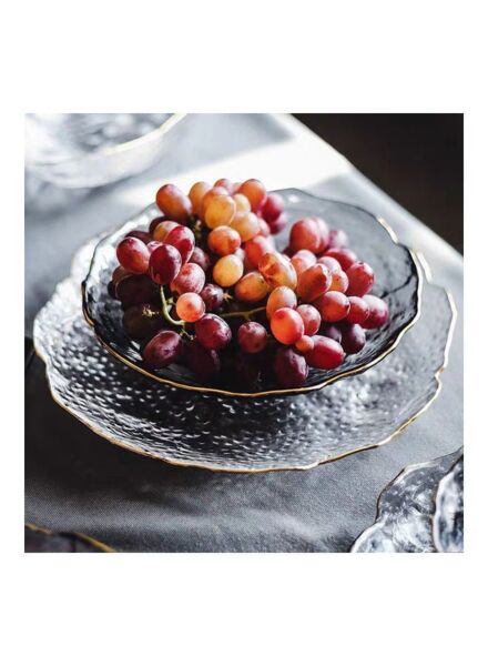 طبق تقديم عميق مموج - رمادي