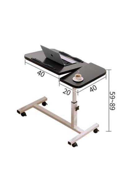 طاولة مكتب قابلة للطي والرفع مع فتحتين رونو - اسود