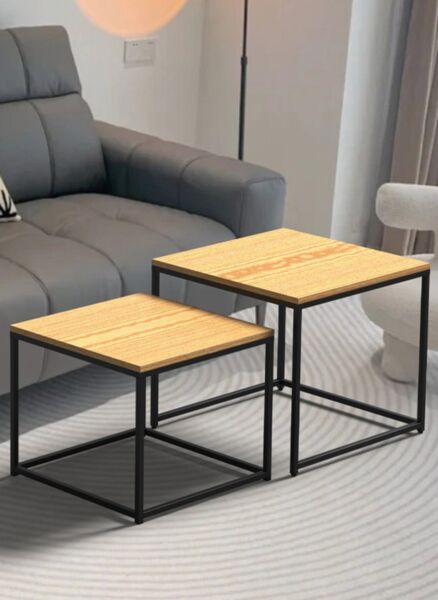 طقم طاولة جانبية كور - بيج