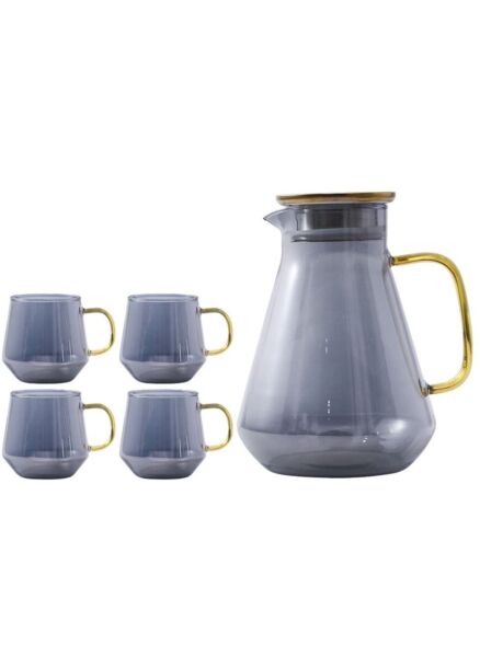 طقم ابريق مع أكواب 5 قطع
