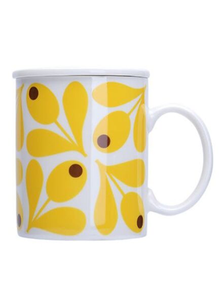 طقم مجات من سلسلة فلاور قطعتين - أصفر وابيض