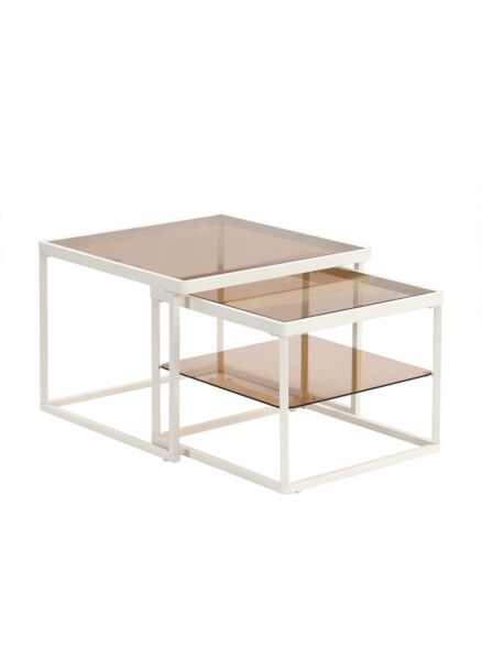 طقم طاولة القهوة برومو - بني