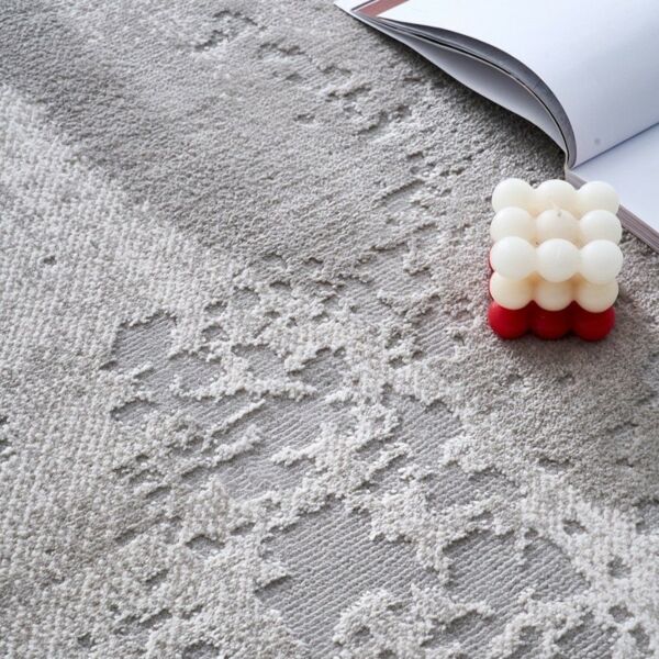 سجادة ثلاثية الأبعاد مضادة للانزلاق 200×290 سم - رمادي فاتح