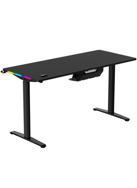 طاولة مكتب كهربائي قابل للتعديل بمحرك واحد - اسود