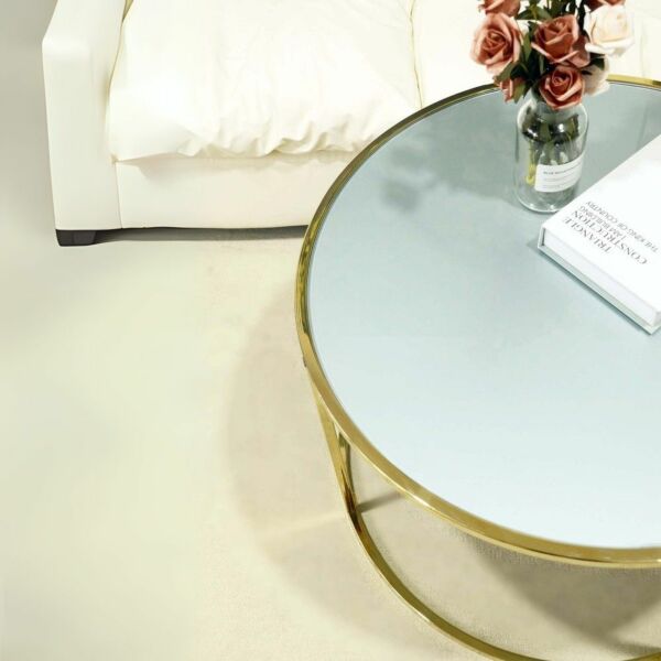 طاولة قهوة مستديرة فيريل - ذهبي