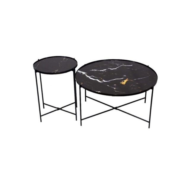 طقم طاولة قهوة وطاولة جانبية سيسيل