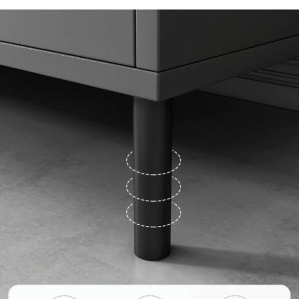 طاولة تلفزيون بمساحة تخزين من شاربدو - رمادي