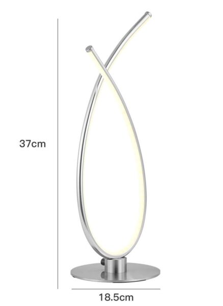 أبجورة طاولة بتقنية LED من جينيريك - فضي