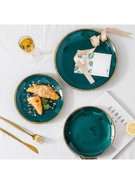 طقم أطباق عشاء 4 قطع - أخضر