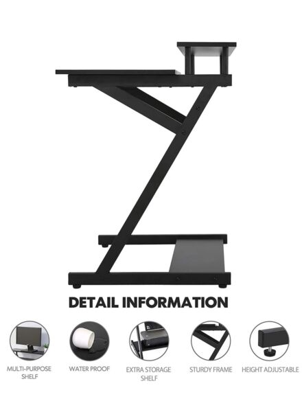 مكتب للكمبيوتر قابل للحركة 70 سم - اسود