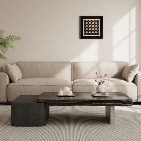 طاولة قهوة أليسو - اسود ومتعدد الالوان