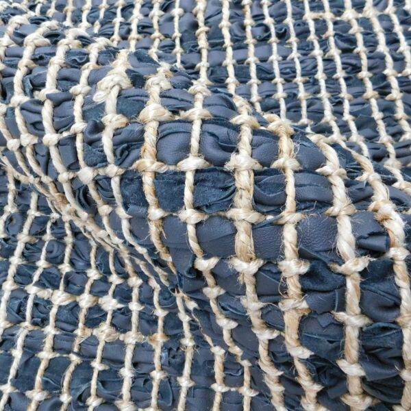 سجادة جلو حياكة يدوية 150x230 - اسود وبيج