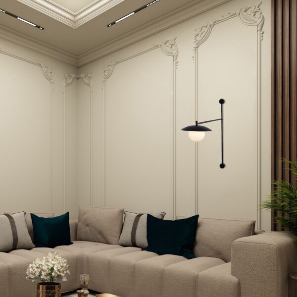 إضاءة جدارية موديرن - اسود