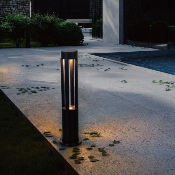 عمود حديقة ارتفاع 60 سم قاعدة GX53 - اسود