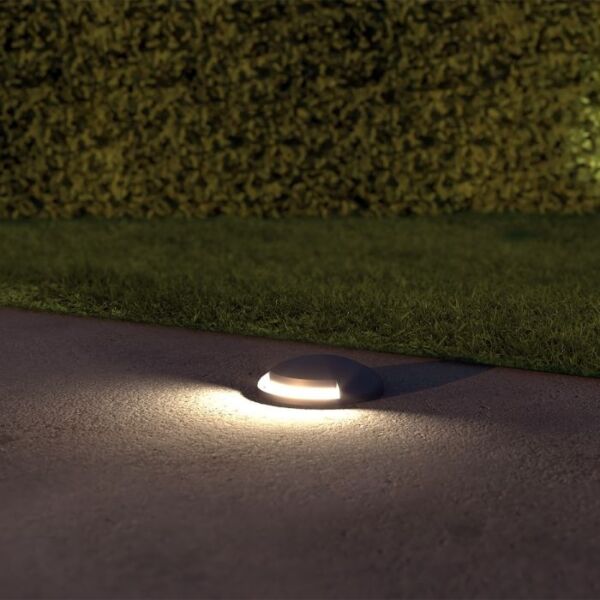 وحدة انارة ارضية 2 واط اتجاه واحد 24 فولت - اسود وفضي