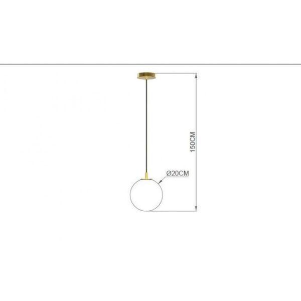 علاقي مودرن ذهبي بدون لمبة - E27