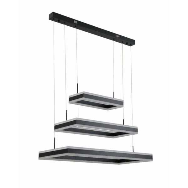 انارة معلقة مودرن 3حلقات مستطيلة