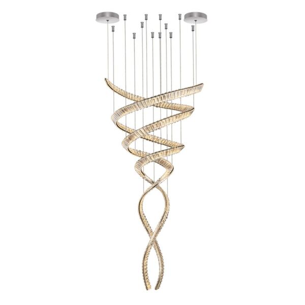 ثريا كريستال نيوكلاسيك للدرج 400 سم - فضي