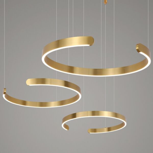 اضاءة معلقة مودرن 3 دوائر - ذهبي