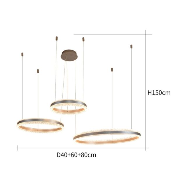 انارة معلقة مودرن 3حلقات رودي