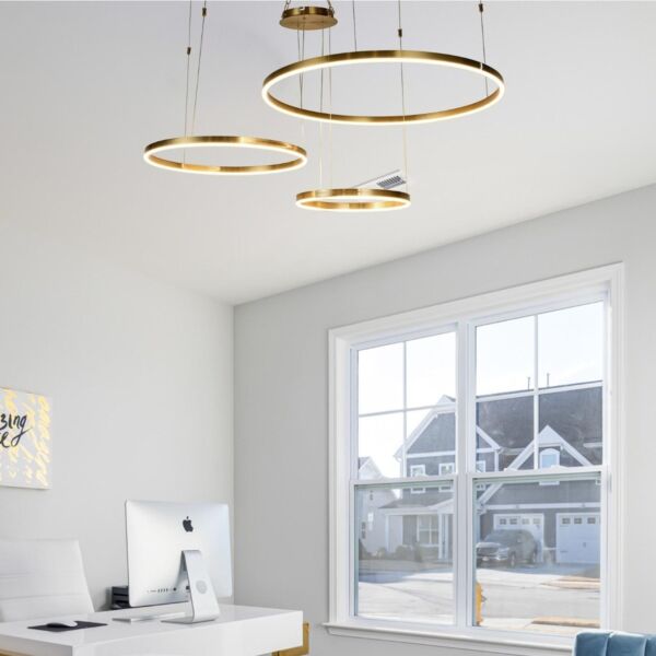 اضاءة معلقة مودرن 3 دوائر - 75 واط سيلا - نحاسي