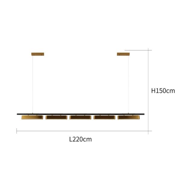 انارة معلقة مودرن 220 سم - ذهبي
