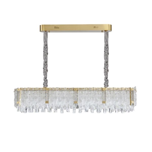 ثريا كريستال نيوكلاسيكا مستطيلة - شفاف وذهبي