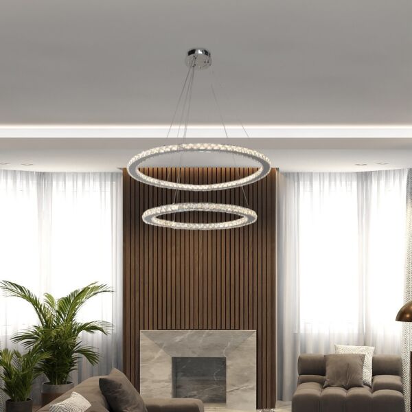 انارة معلقة نيوكلاسيك فضي 50 واط وينز