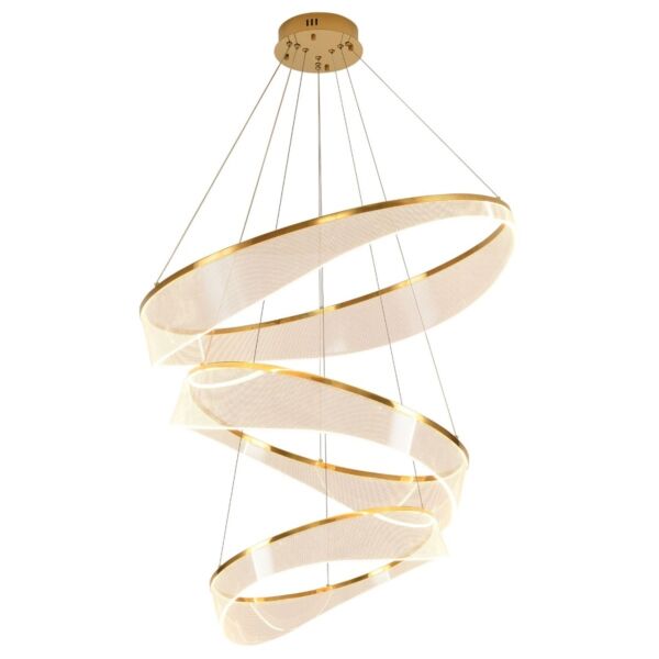 انارة معلقة ذهبية ثلاثية