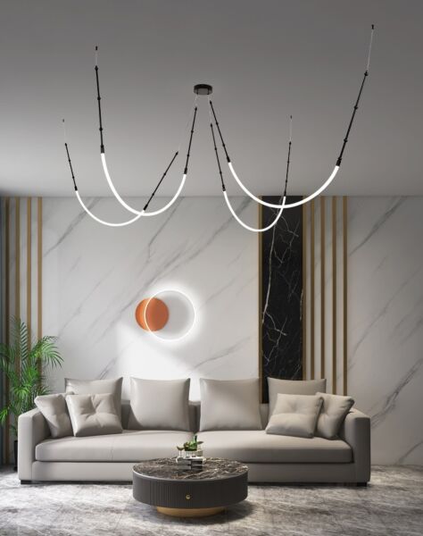 اضاءة معلقة مودرن فرانشيسكو - اسود