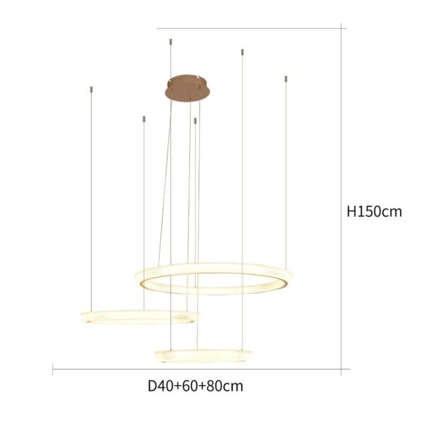 انارة معلقة مودرن 3 حلقات