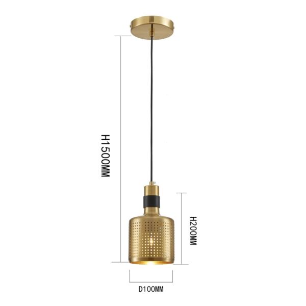 انارة معلقة بدون لمبة نحاسي تولاي