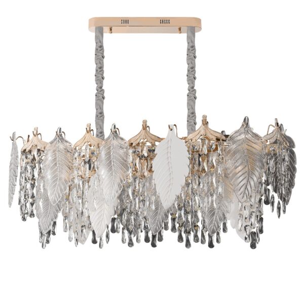 ثريا نيوكلاسيك 85X95 سم - شفاف وذهبي