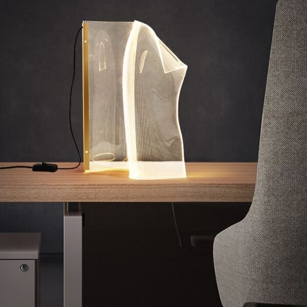 ابجورة طاولة مودرن 38 سم ماناي - ذهبي