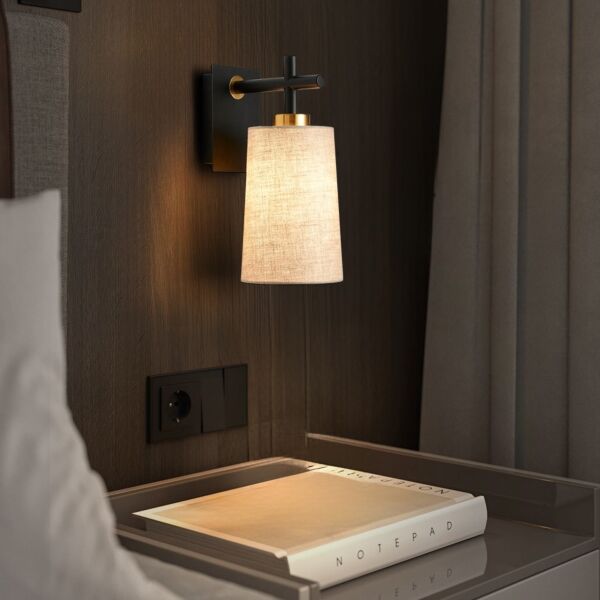 اضاءة جدارية مودرن بلورا - اسود