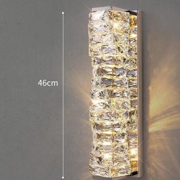 إبليك جداري كريستال 46 سم 10واط - فضي