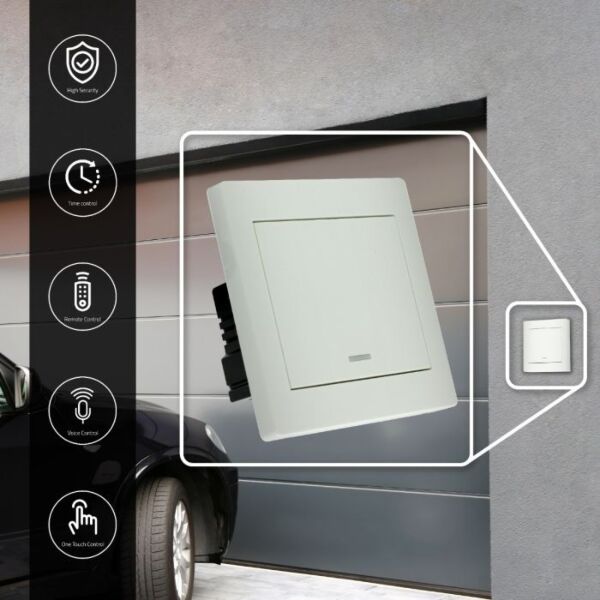 وحدة تحكم باب كراج هيوم - ابيض