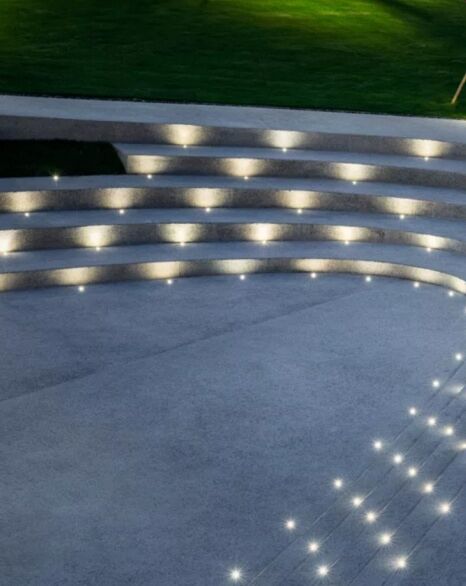 انارة ارضية 1 واط 3 سم - فضي